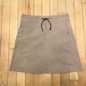Woolrich Tan Beige Outdoor A-Line Skirt with Black Drawstring Size 16